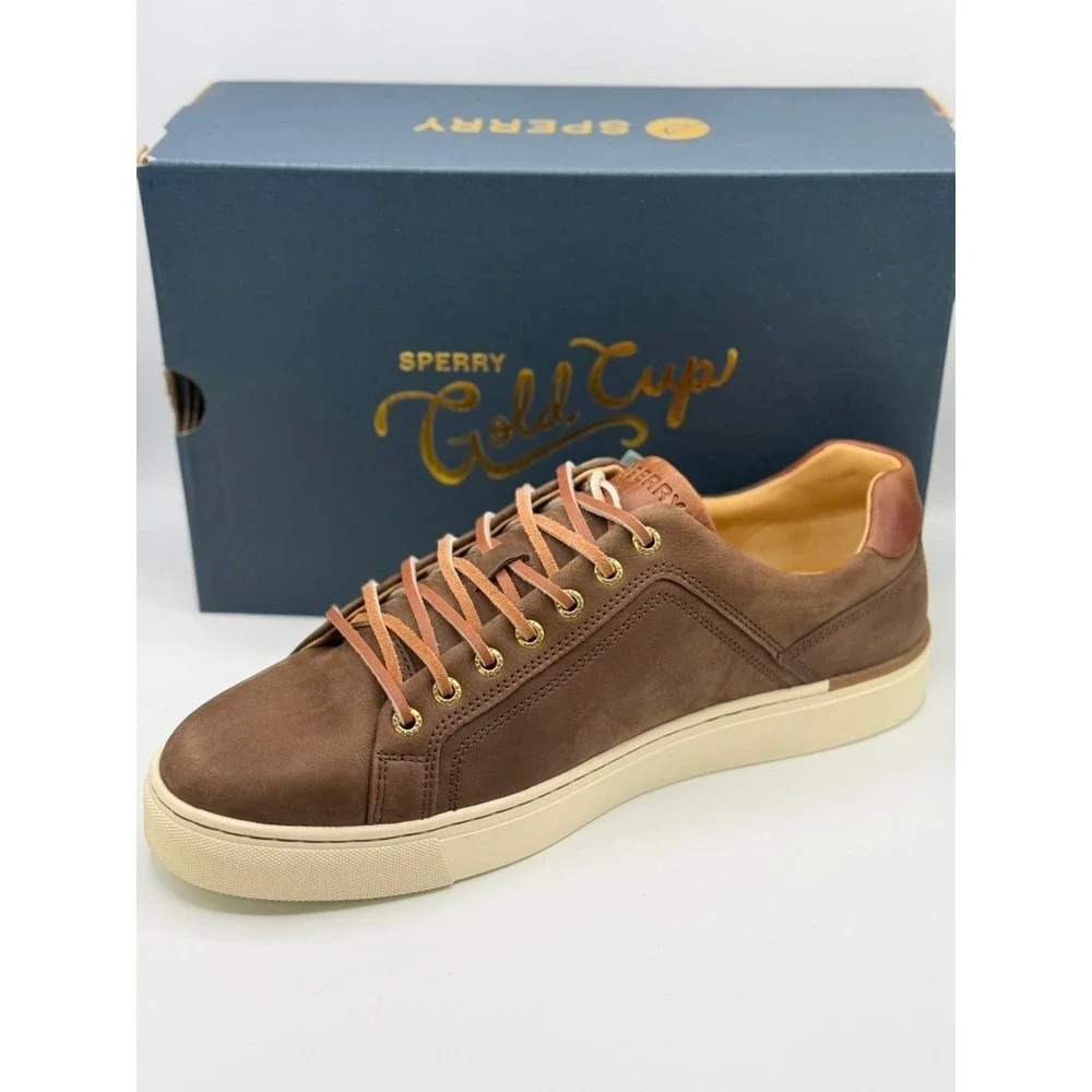 Sperry‎ Gold Cup Richfield LTT Brown Nubuck Leather Sneakers Mens Size 10.5